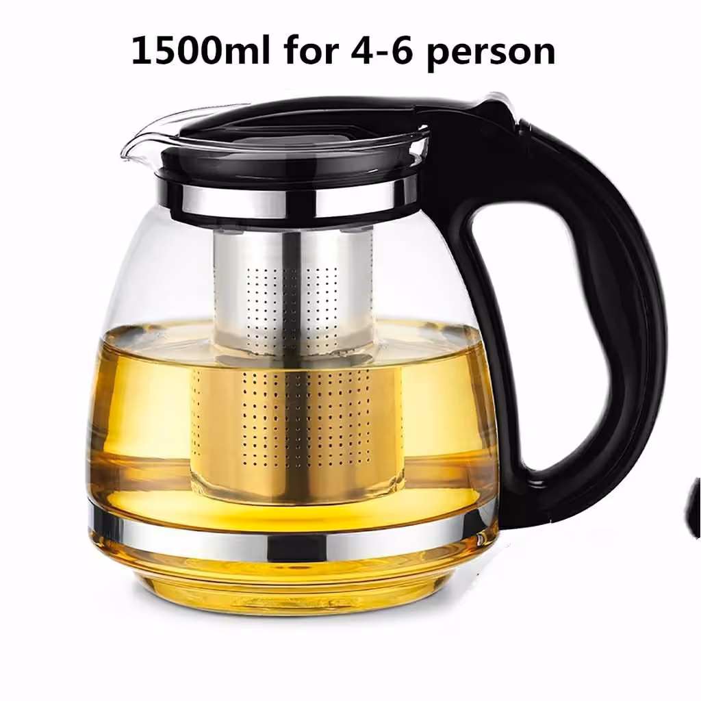 قوری 1500 مشکی بزرگ  یک عددی 