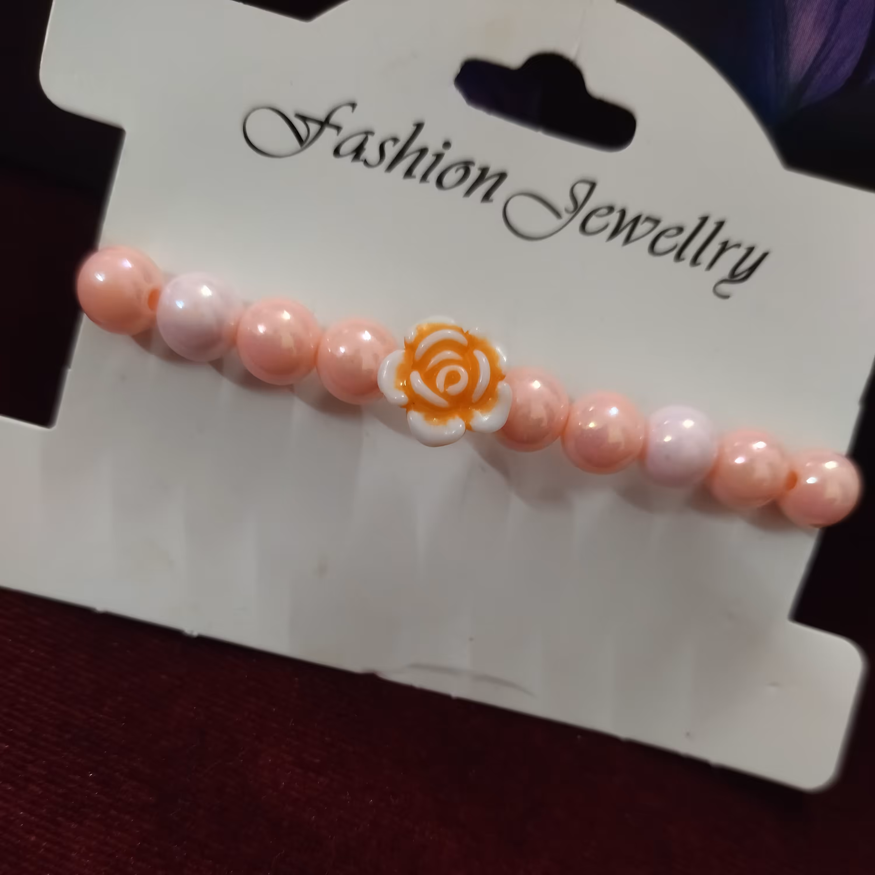 دستبند مرواریدی پاستیلی 