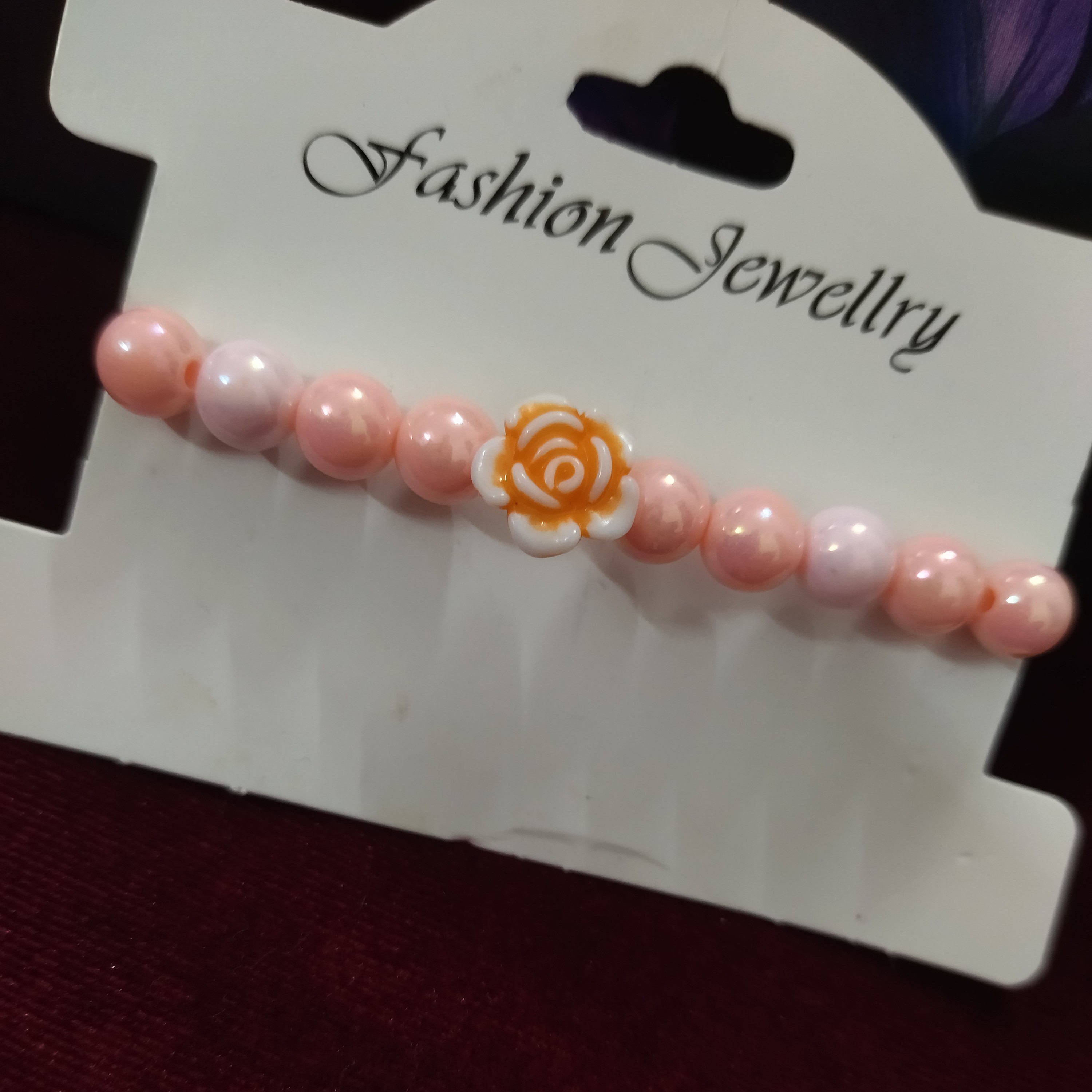 دستبند مرواریدی پاستیلی 