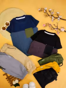 تیشرت وشلوارک کتان پرچمی