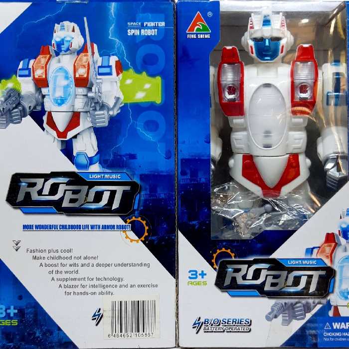 آدم آهنی ROBOT اسباب بازی موزیکال چراغ دار باطری خور رباط ربات ادم اهنی