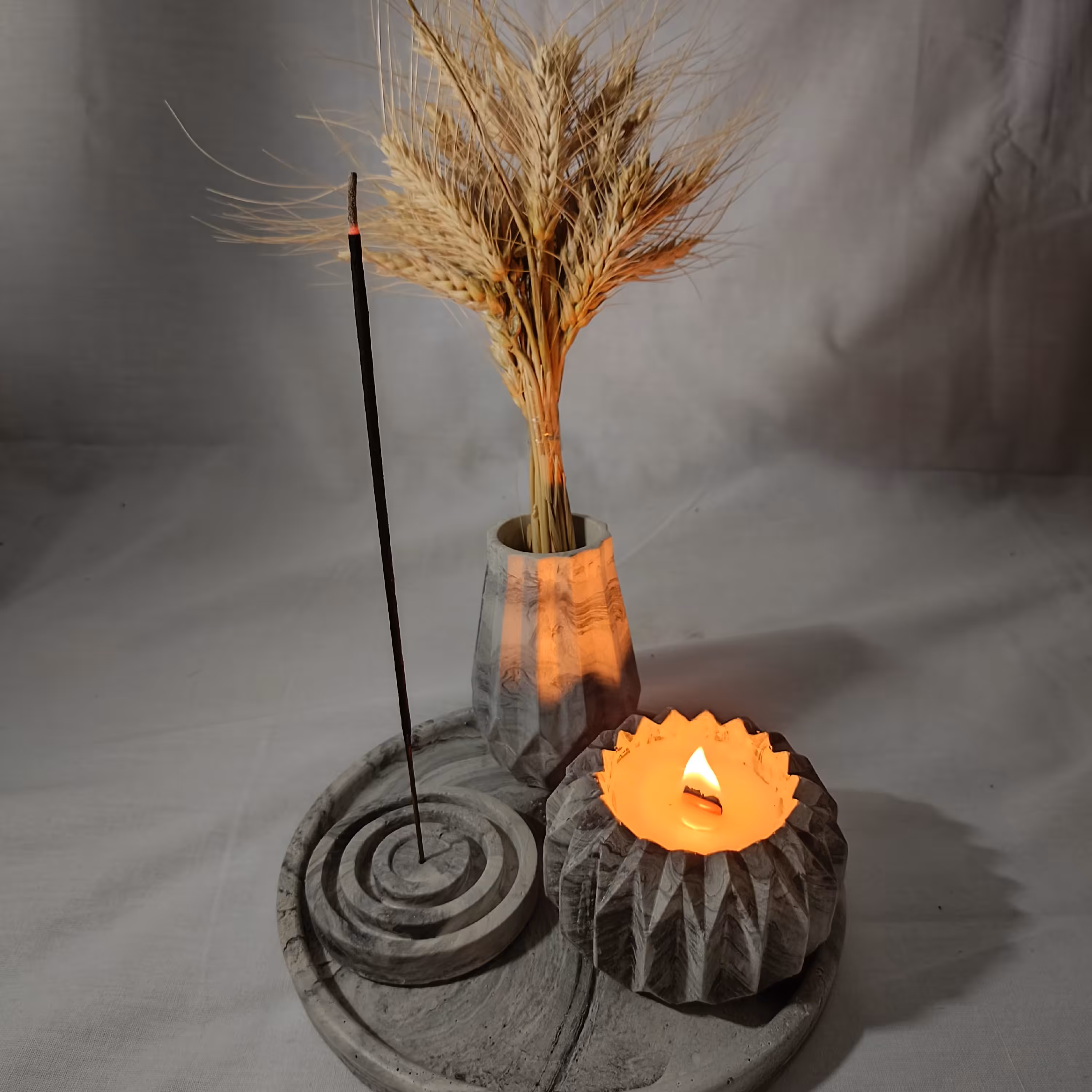 ست کادویی مدل آرامش سنگ مصنوعی 