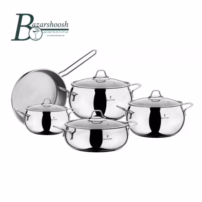 سرویس قابلمه استیل 9پارچه سوفرام مدل لونا