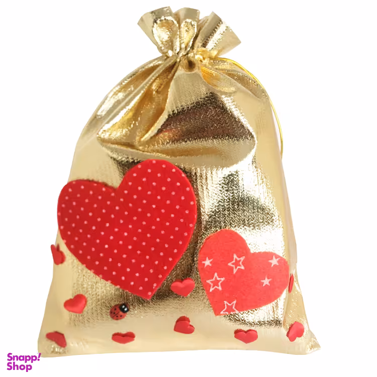 کیسه هدیه طرح قلب کد Gold. Love