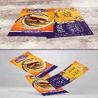 لایه باز منوی فست فود | گرافیک با طعم تربچه