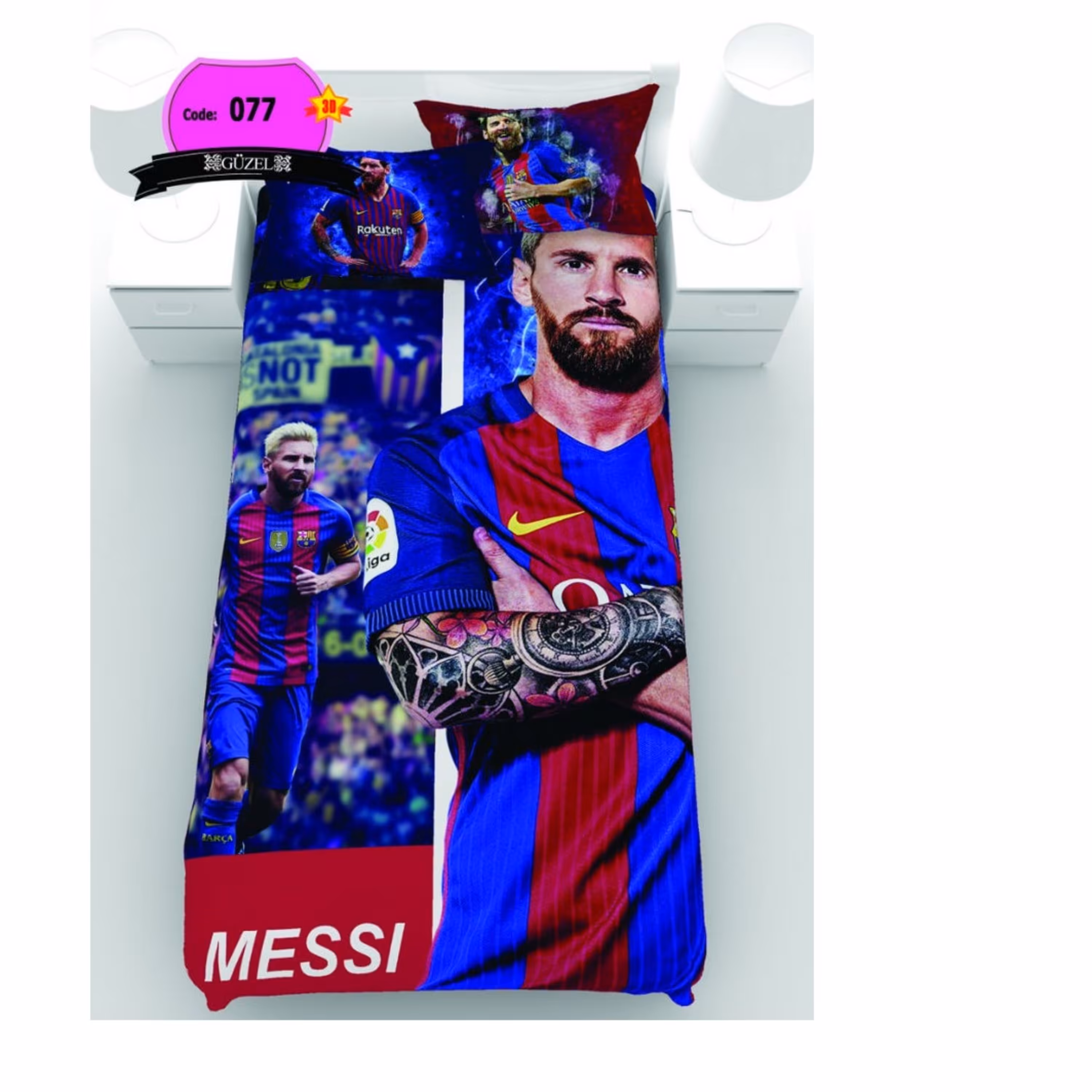 روتختی تک نفره سه بعدی برند گوزل -5 تکه -کد77