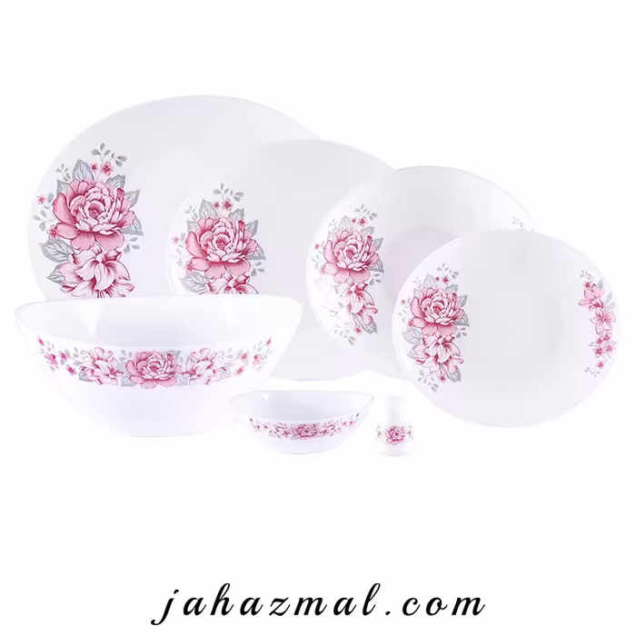 سرویس غذاخوری پارس اپال طرح مانیسا صورتی کد 266