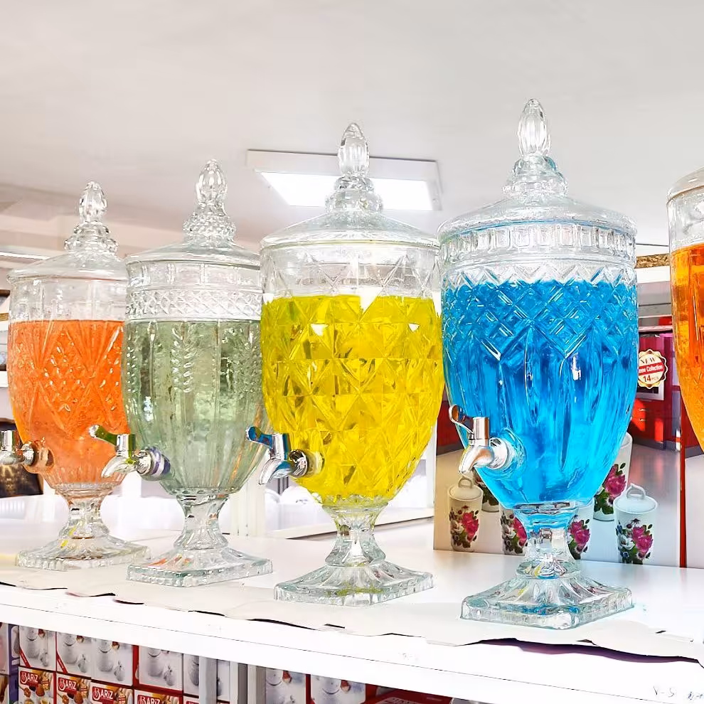 کلمن شیشه ای5لیتری(هزینه ارسال به عهده مشتری میباشد)