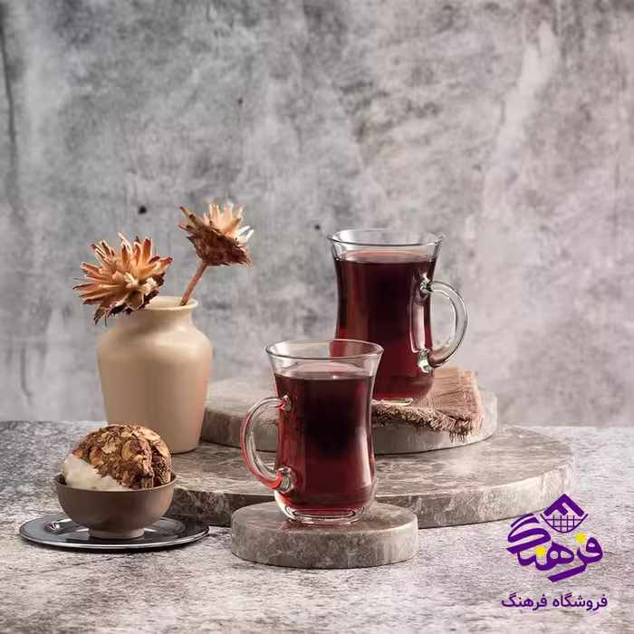 استکان گلجام دسته دار کادو کاوه-(6دک)