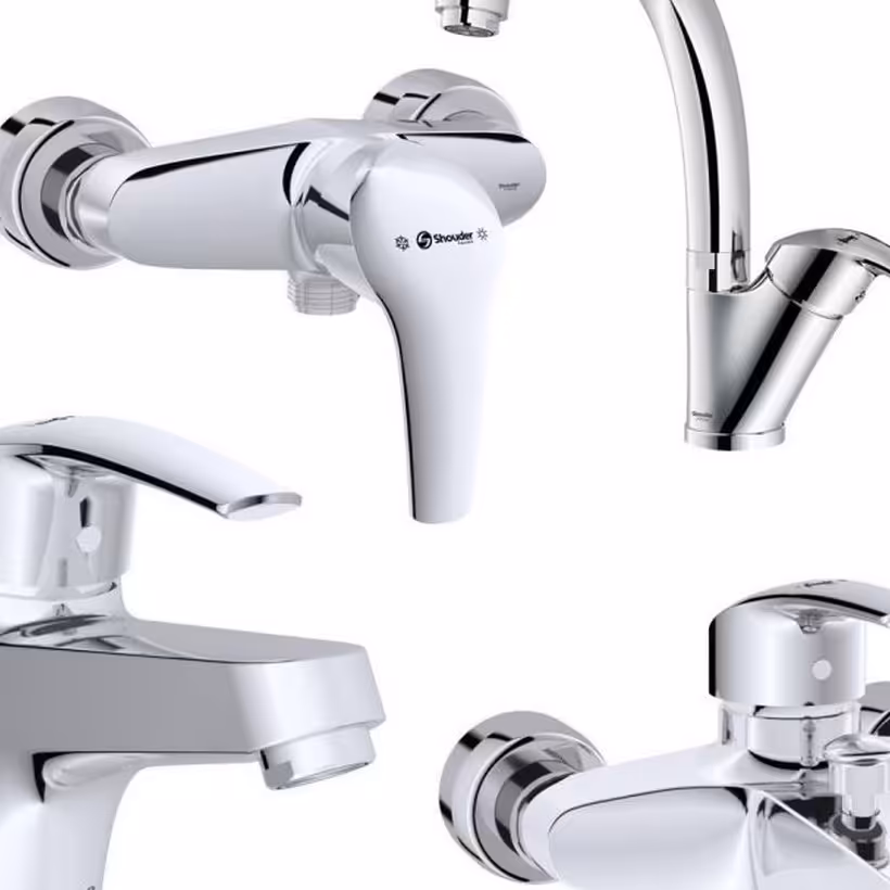 ست شیرآلات شودر مدل مانا ( کروم )