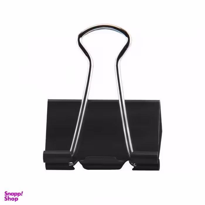 گیره دوبل پارسیکار (Parsikar) رنگ مشکی سایز 25 میلی متر بسته 12 عددی