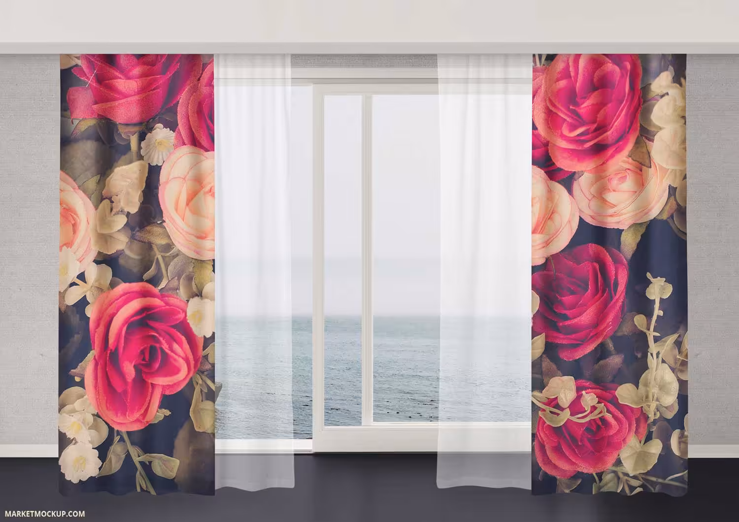 پرده تصویری گل سرخ