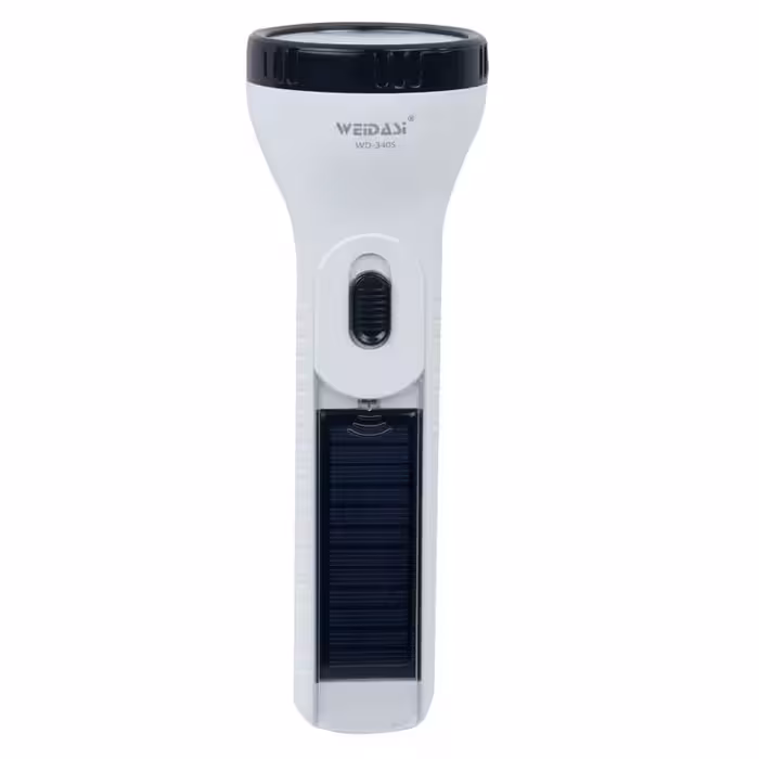 چراغ قوه ویداسی مدل WD-340S  -  چراغ قوه شارژی خورشیدی ویداسی Weidasi WD-340S