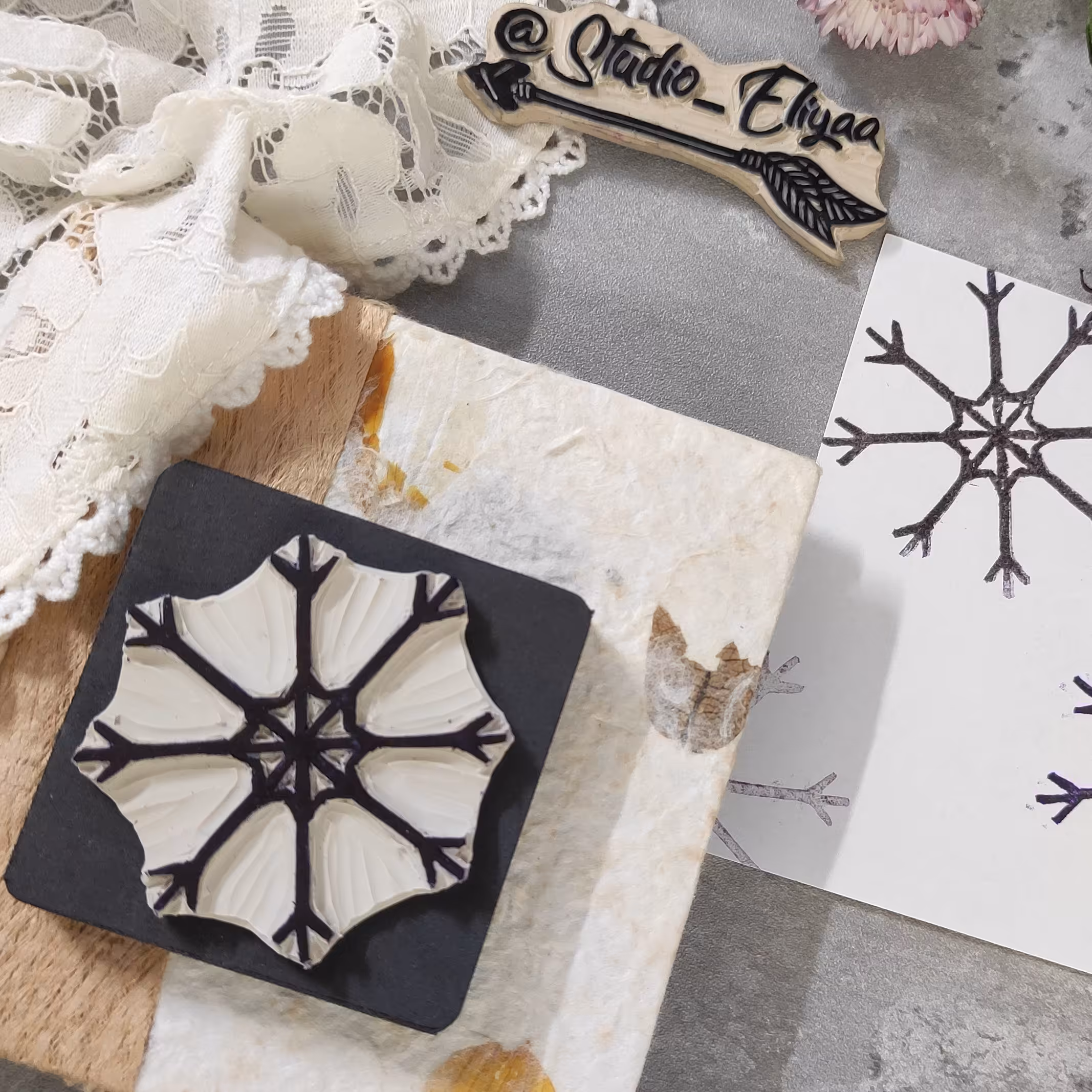 مهر دست ساز دونه برف درشت 