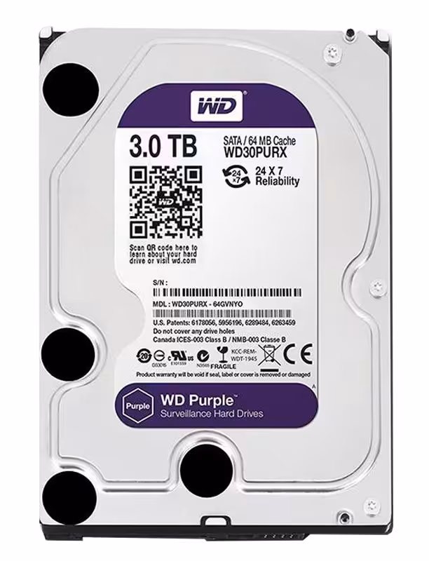 هارد دیسک وسترن دیجیتال 3 ترابایت مدل WD Purple