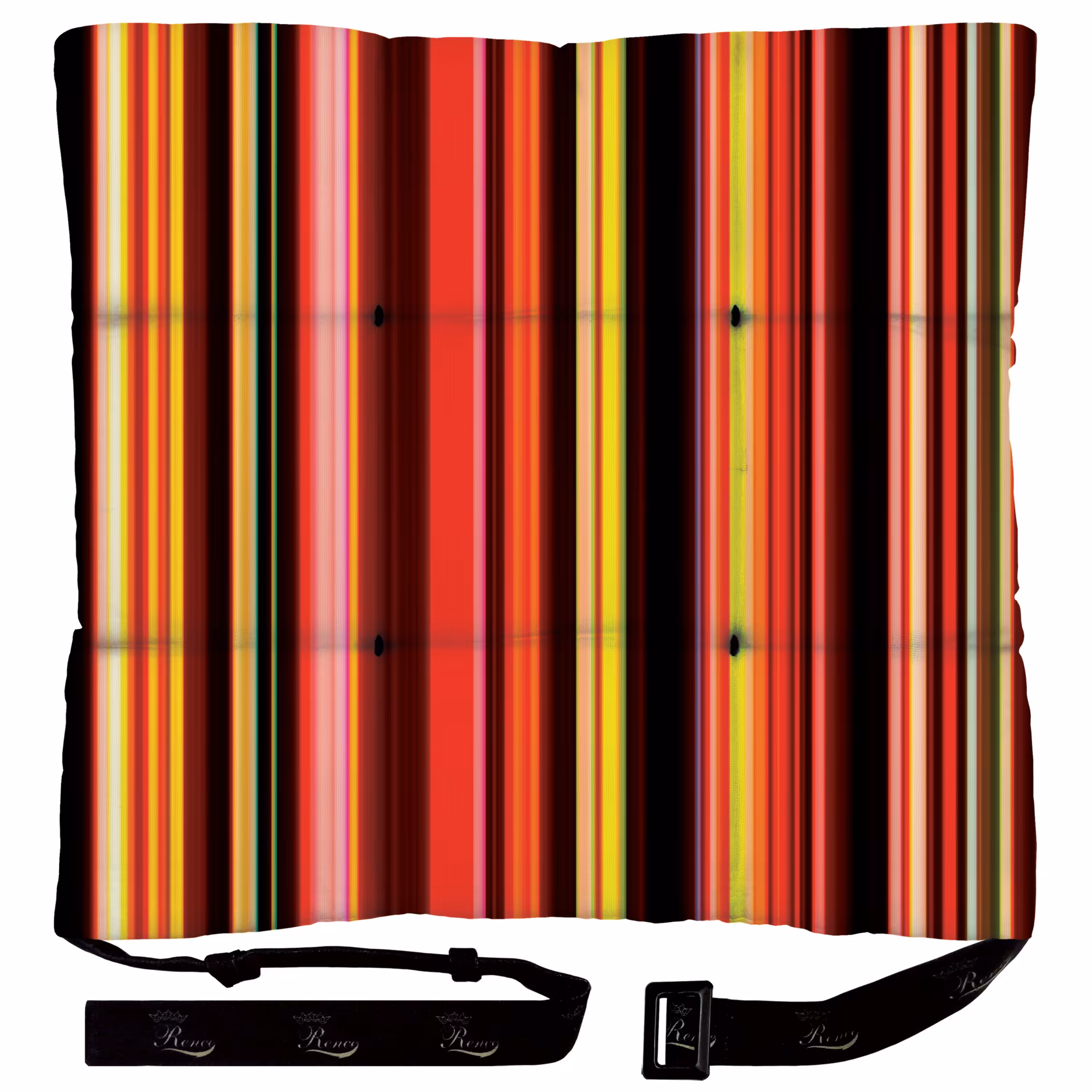 بالش و تشک صندلی مربع پارچه مخمل دو رو چاپ طرح راه راه سایز 38 در 38 مدل M1-86 شرکت رنس