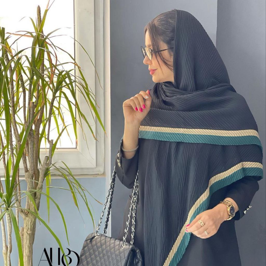 روسری پلیسه مشکی، خنک و سبک