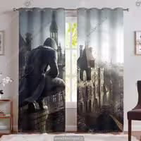 پرده اتاق نوجوان پسرانه طرح سه بعدی اساسین کرید PK-5349