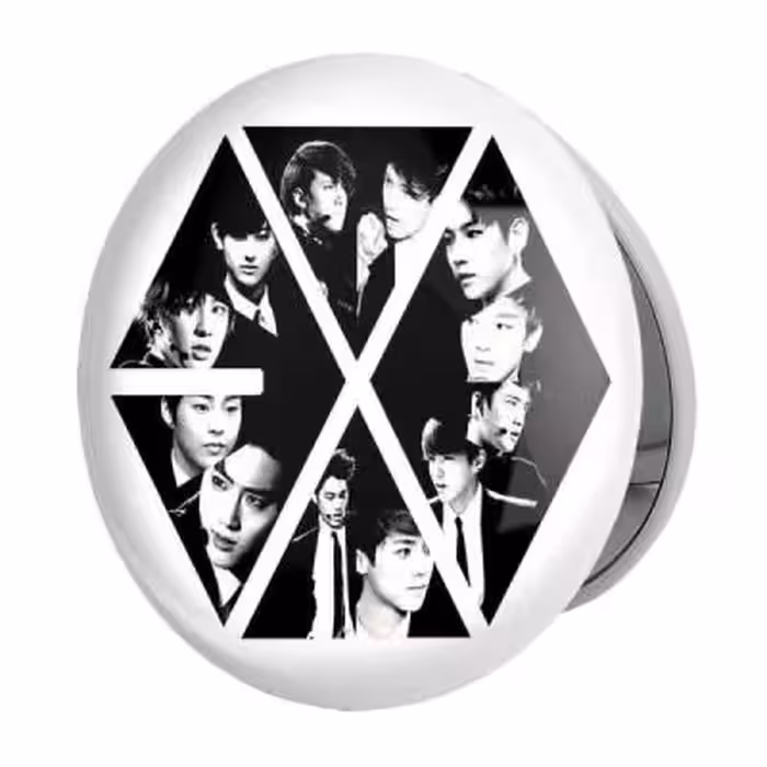 آینه جیبی خندالو طرح گروه اکسو EXO مدل تاشو کد 1036