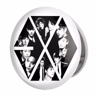 آینه جیبی خندالو طرح گروه اکسو EXO مدل تاشو کد 1036