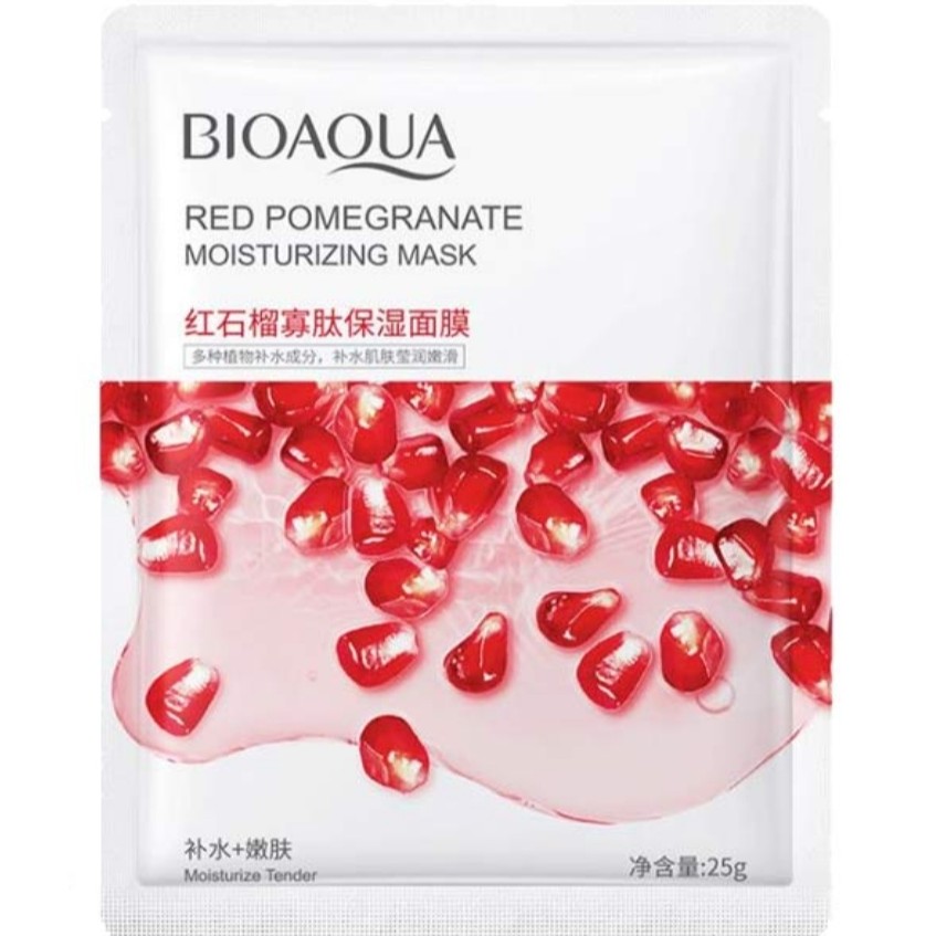 ماسک ورقه ای صورت انار بیوآکوا Bioaqua آبرسان قوی و مرطوب کننده پوست