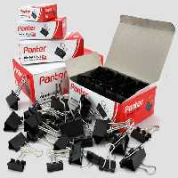 گیره دوبل پنتر | مشکی 32 میل بسته 12 عددی