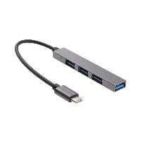هاب 4 پورت USB-C مدل T809A-خاکستری
