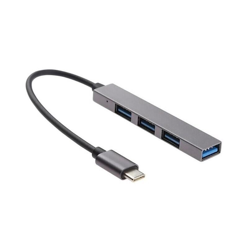 هاب 4 پورت USB-C مدل T809A-خاکستری