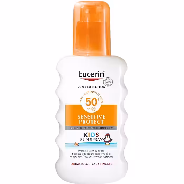 اسپری ضد آفتاب  SPF50 بچگانه اوسرین Eucerin حجم 200 میل | ضد حساسیت، بدون عطر، ضد آب