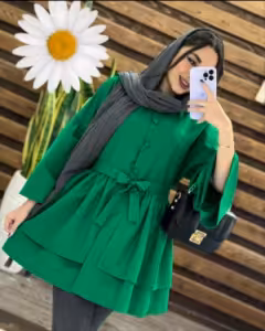 مانتو دخترانه داکرون مدل مانتو عروسکی دوچین