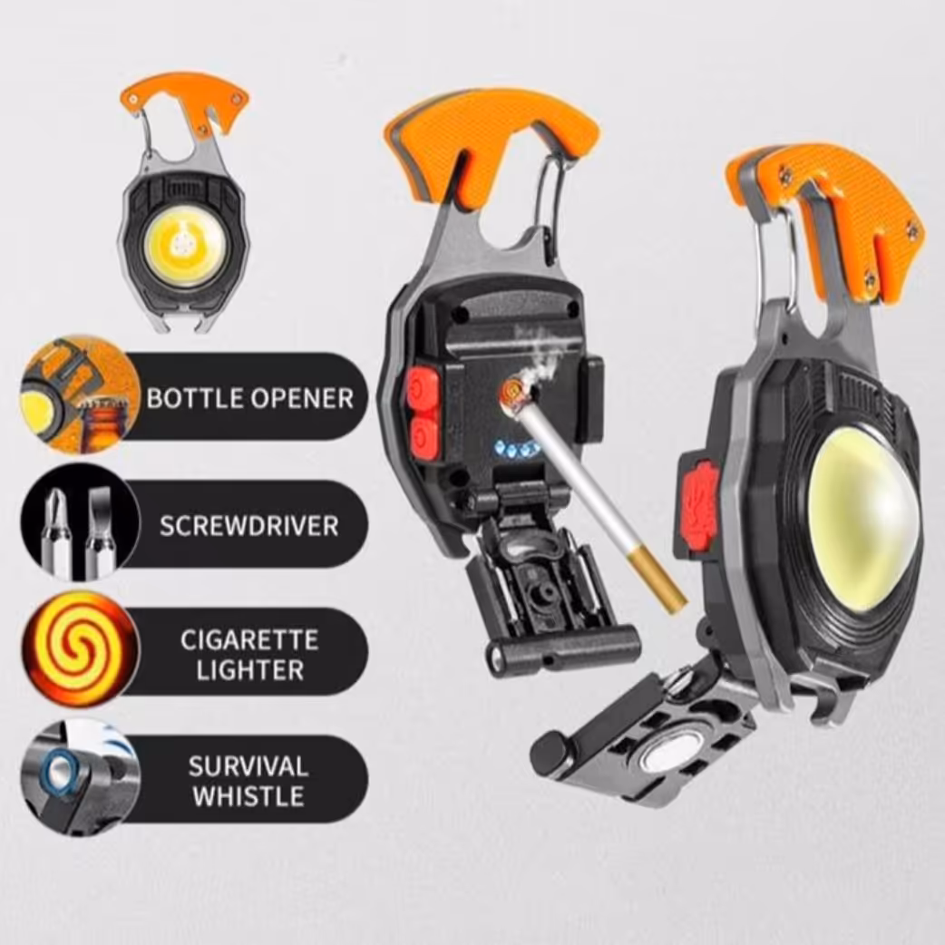 چراغ قوه همه کاره - فندک دار - درب باز کن - سوت دار 