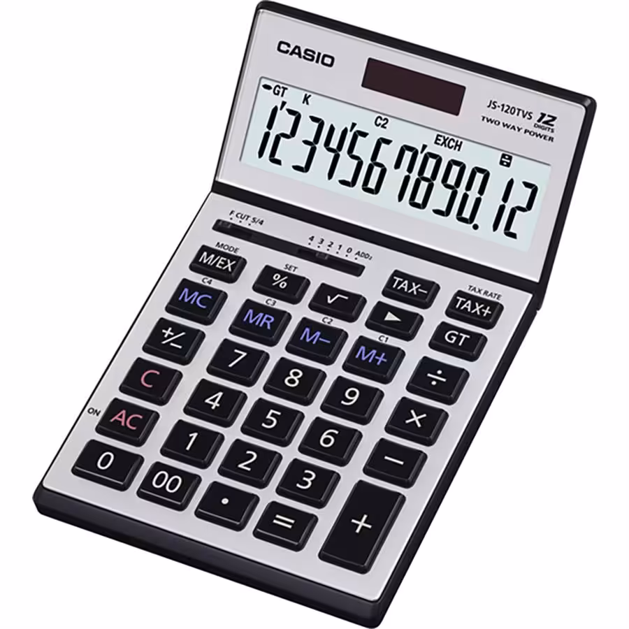 ماشین حساب رومیزی کاسیو مدل JS-120TVS