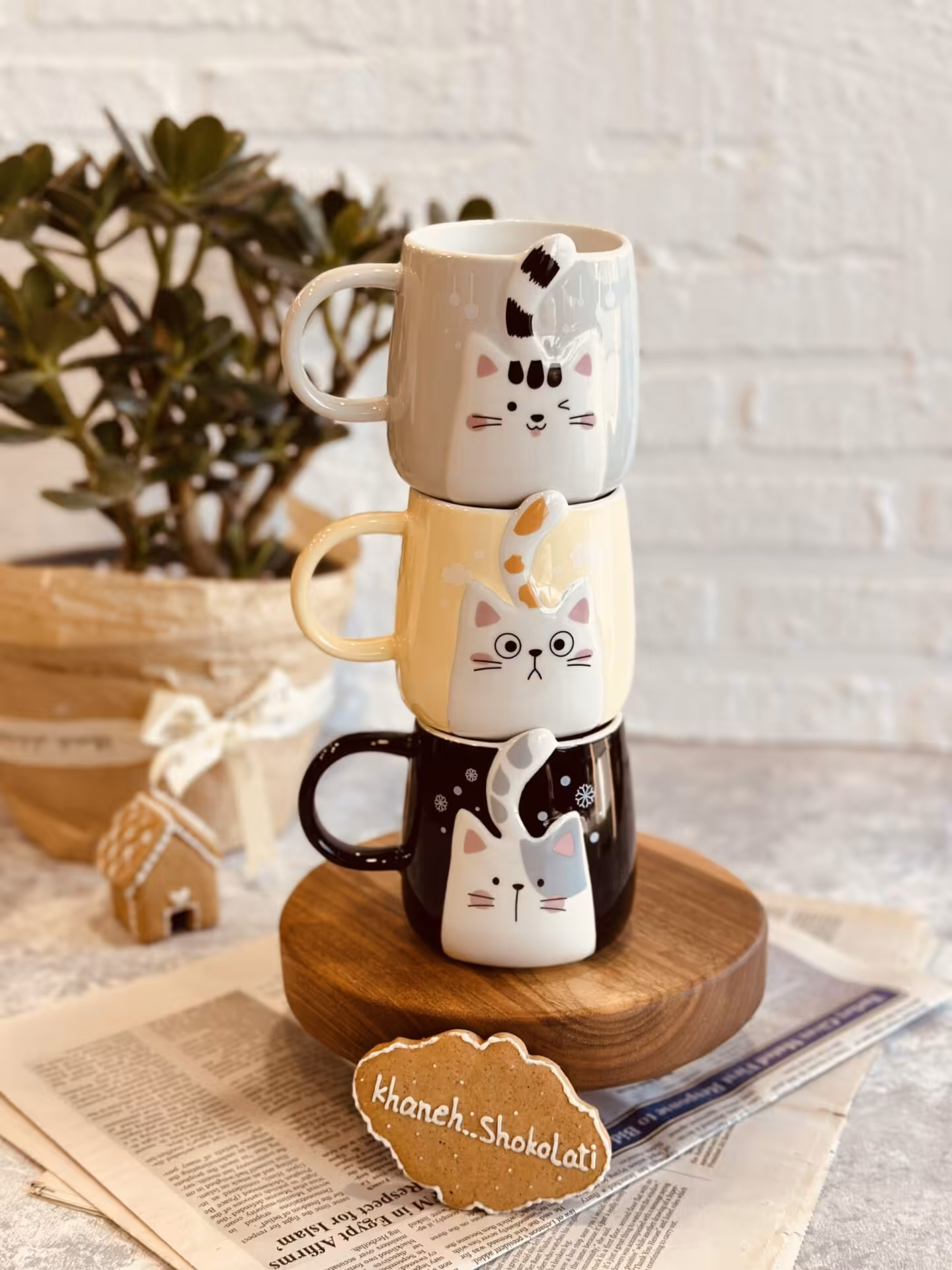 ماگ گربه برجسته کد00296