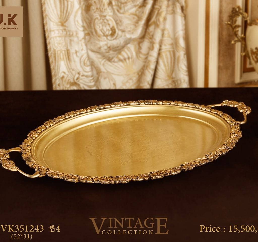 سینی گرد برنجی بی وی کی مدل VK351243