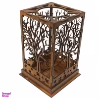 جا شمعی چوبی طرح درخت