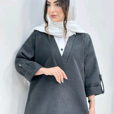 تونیک فوتر یقه سفید فری سایز از38 تا46