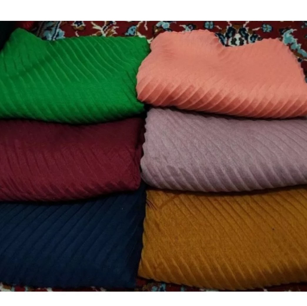 شال پلیسه ای منگوله  دار  صدفی