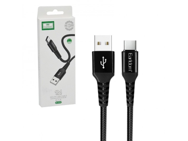 کابل تبدیل یو اس بی به تایپ سی 2.1 آمپر یک متری  ارلدام Earldom TYPE-C cable model EC-121C