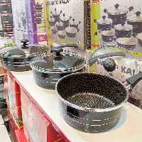 سرویس ماهیتابه ضخیم زنبوری درب دار پرتو