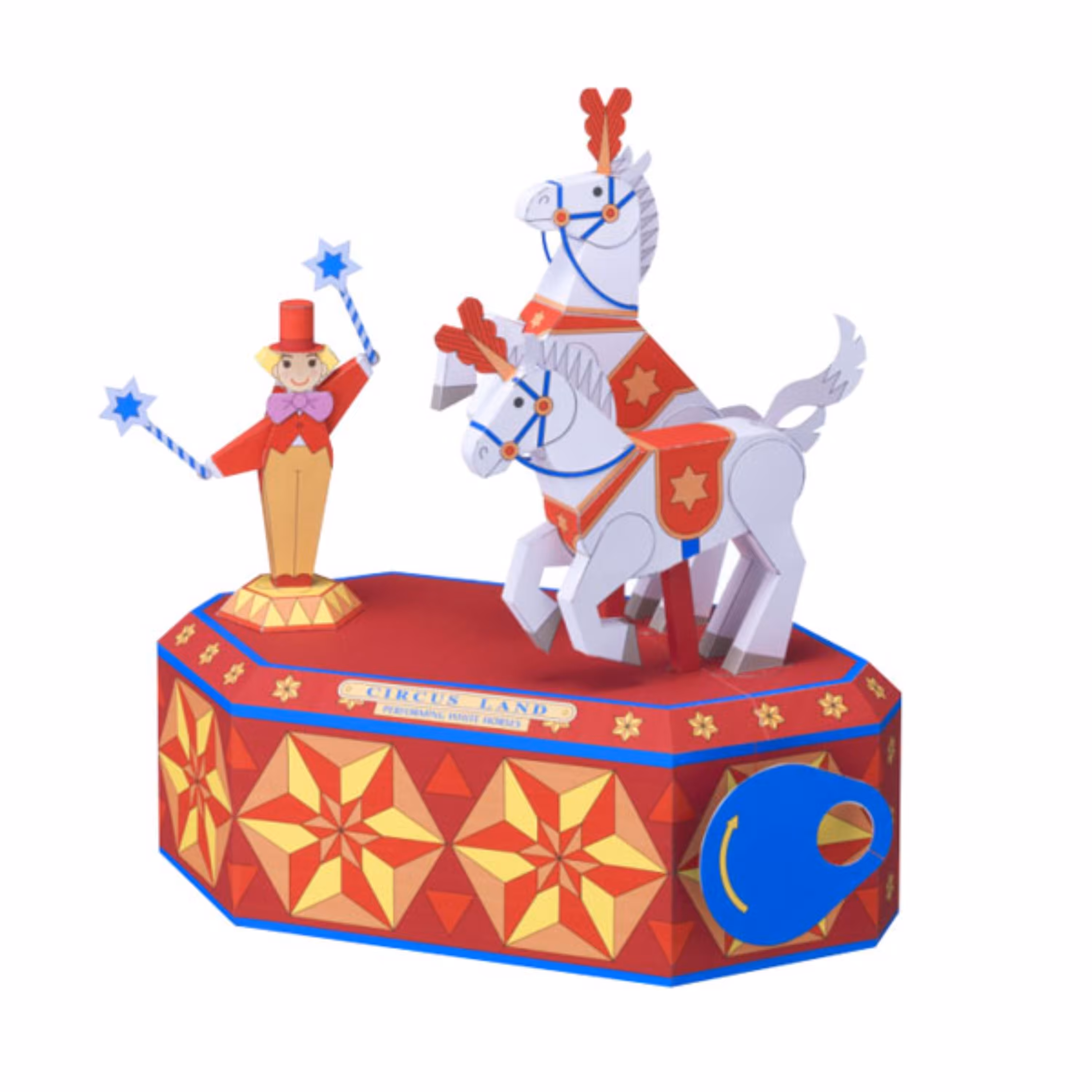 ماکت مینیاتوری مدل کاردستی ساختنی طرح اسب سیرک متحرک