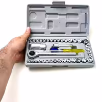 جعبه بکس مجموعه 40 عددی آچار بکس و دسته آچار و پیچگوشتی آیوا