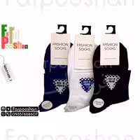 جوراب اسپرت مدل نیم ساق کش انگلیسی کد 1-01206 بسته 3 عددی