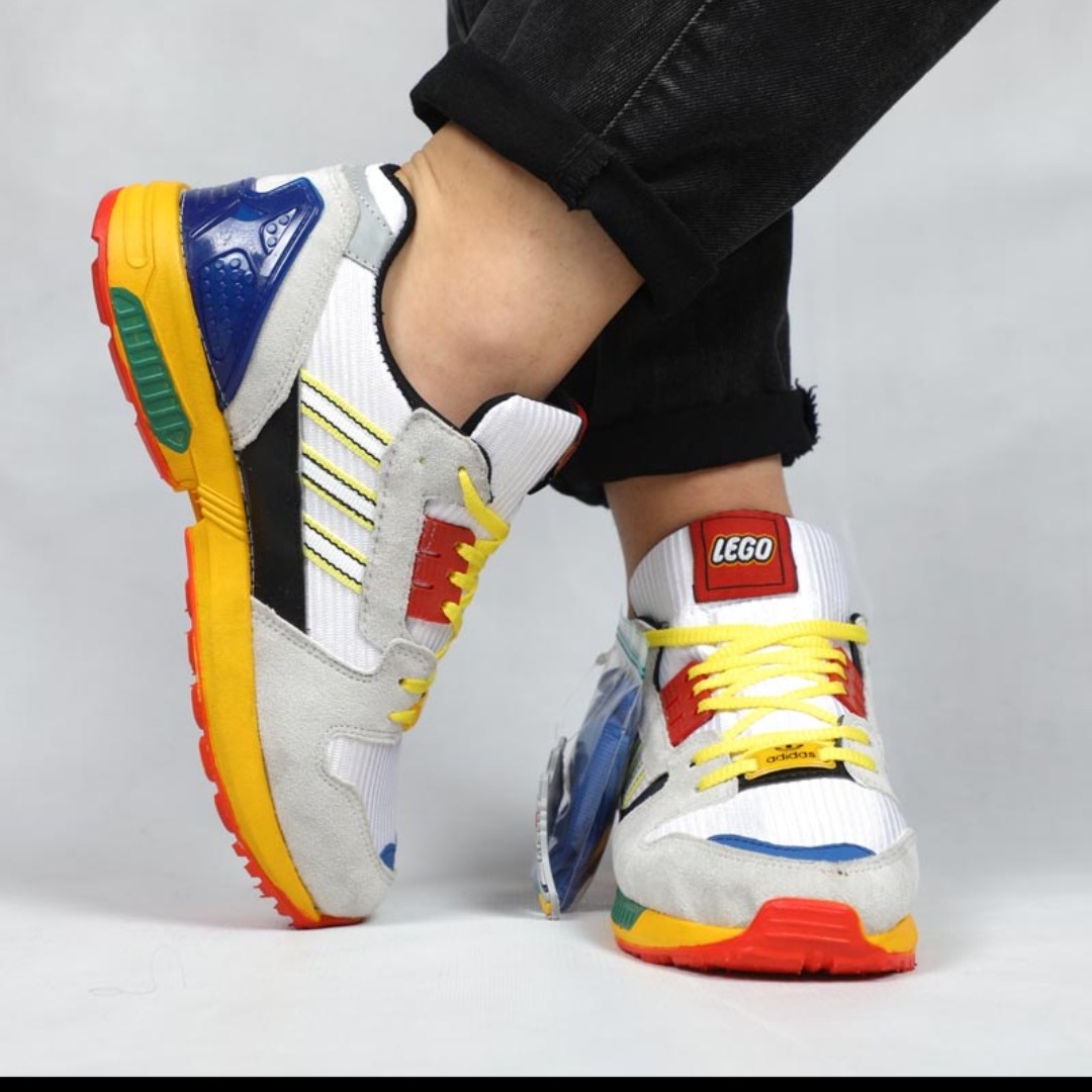 کتونی مردانه آدیداس طوسی زرد ZX 8000 باتیس بوتیک
