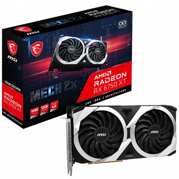 کارت گرافیک ام اس آی مدل RX 6750 XT MECH 2X OC 12GB حافظه 12 گیگابایت