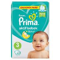 پوشک پمپرز مدل Prima سایز 3 بسته 62 عددی