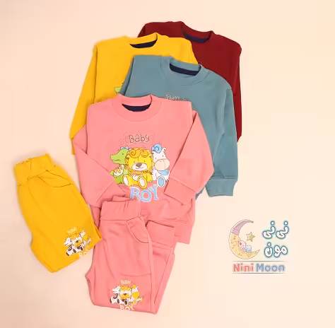 ست دورس شلوار حیوانات کارتونی