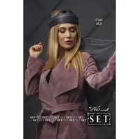 پالتو مزون دوز برند set مدل لارا کد 1823 رنگ کالباسی چرک