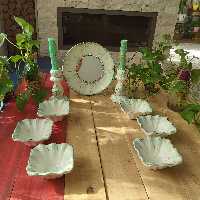 هفت سین زیبا و پتینه کاری شده و طلاکوب کارشده با دست و قابل شستشو