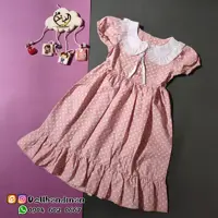 سارافون دخترانه خالدار 