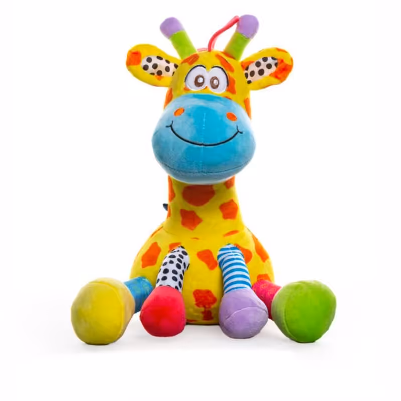 عروسک پولیشی جغجغه ای طرح  زرافه کد AF100139